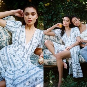 Reformation Veronika Linen Dress Sz M